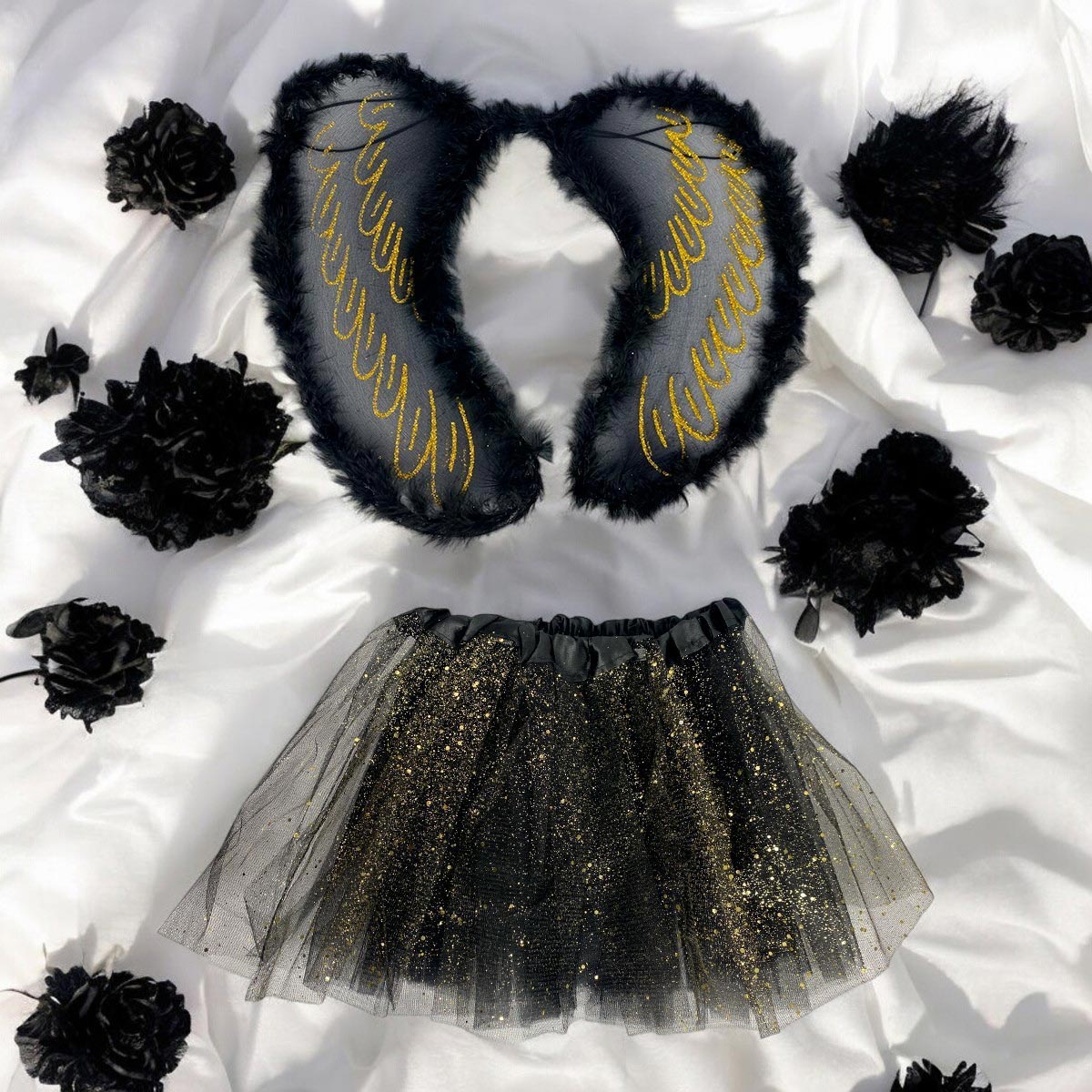 Disfraz Mascota Angel Negro OF-1487PET